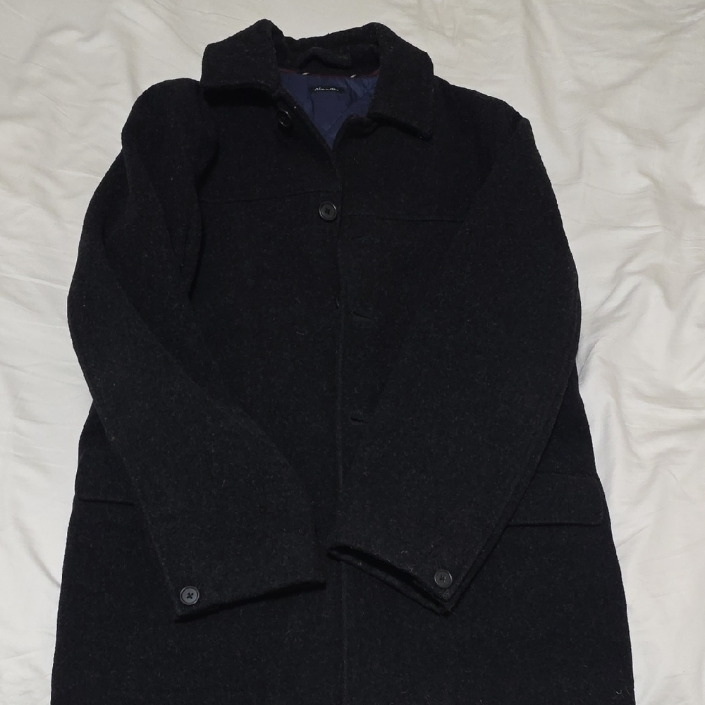 J. Crew Men's Black Pea Coat